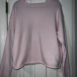 Vigoss Light Pink Crew Neck Sweater